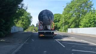 large moon on a convoy truck